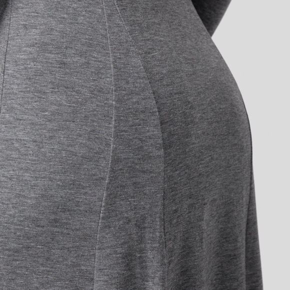 🌓Halara gray round neck button long sleeve maxi 🌗 - Picture 2 of 8